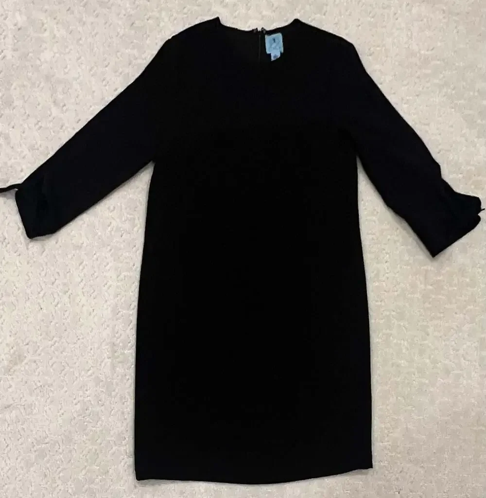 CeCe Women's Black Shift Dress with Bow Detail Sleeves Size 4